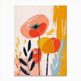 Poppies,Boho Canvas Print