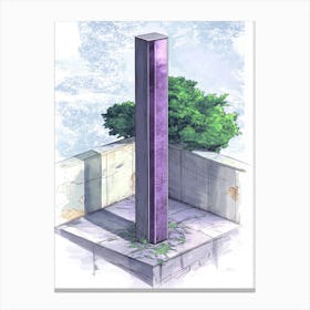 Purple Pillar Canvas Print