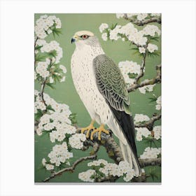 Ohara Koson Inspired Bird Painting Falcon 6 Canvas Print