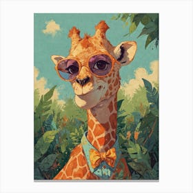 Giraffe In Sunglasses 2 Canvas Print