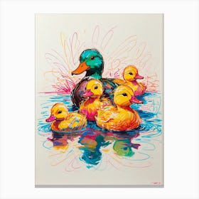 Duck Family 2 Canvas Print