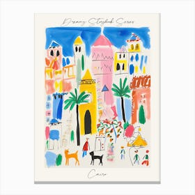 Poster Of Cairo, Dreamy Storybook Illustration 2 Canvas Print