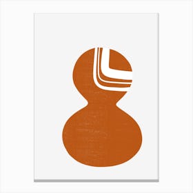 Orange And White Canvas Print