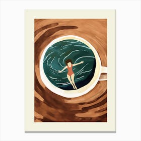 Girl In A Coffee Cup Canvas Print