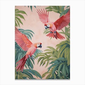 Vintage Japanese Inspired Bird Print Macaw 2 Canvas Print
