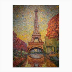 Eiffel Tower Paris France Paul Signac Style 17 Canvas Print