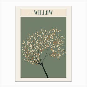 Willow Tree Minimal Japandi Illustration 3 Poster Canvas Print