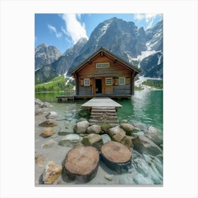 Cabin In The Alps Canvas Print