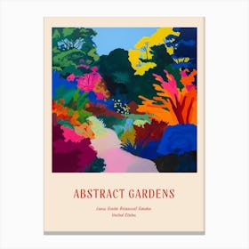 Colourful Gardens Lewis Ginter Botanical Garden Usa 1 Red Poster Canvas Print
