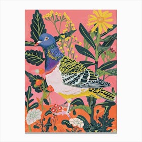 Spring Birds Pigeon 5 Canvas Print
