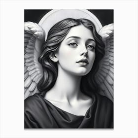 Angel Monochrome Painting Canvas Print