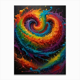 Rainbow Swirl Canvas Print