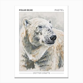 Polar Bear Pastel Watercolour 2 Poster Lienzo