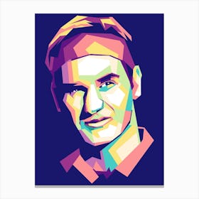 Roger Federer Wpap Canvas Print