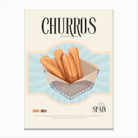 Retro Churros Canvas Print