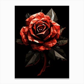 Polygonal Rose 1 Canvas Print