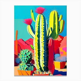 Rebutia Cactus Modern Abstract Pop 1 Canvas Print
