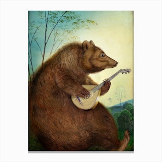 Mandolin Bear Canvas Print