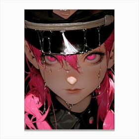 Pink Haired Girl Canvas Print