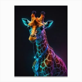 Neon Giraffe Canvas Print