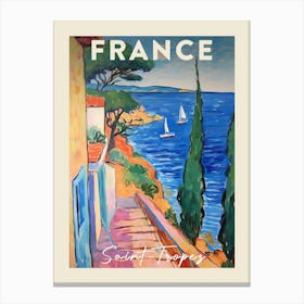 Saint Tropez France 5 Fauvist Painting Travel Poster Canvas Print