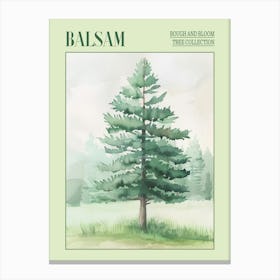 Balsam Tree Atmospheric Watercolour Painting 2 Poster Canvas Print