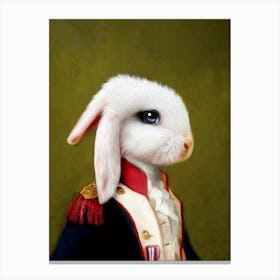 Curious Renaud The Rabbit Pet Portraits Canvas Print