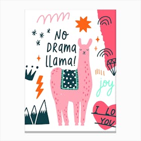 No Drama Llama Canvas Print