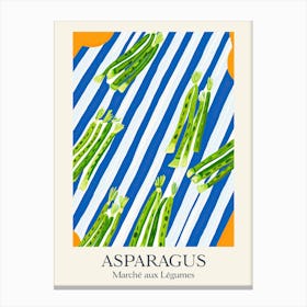 Marche Aux Legumes Asparagus Summer Illustration 4 Canvas Print