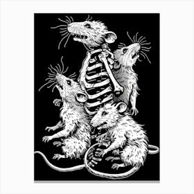 Rat Skeleton Canvas Print