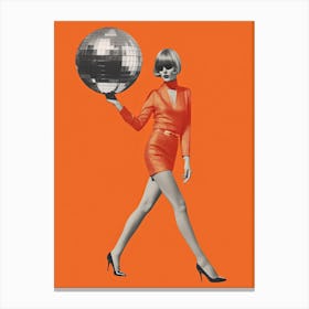 Mod Style Collage Disco Ball 0 Canvas Print
