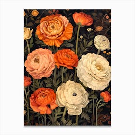 Poppies Inspired By William Morris Canvas Print