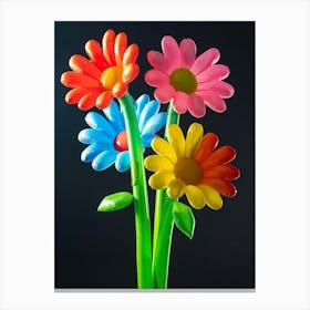 Bright Inflatable Flowers Daisy 3 Canvas Print