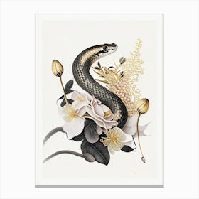 Rosy Boa Snake Gold And Black Canvas Print