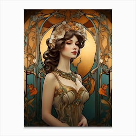 Art Nouveau Woman 3 Canvas Print