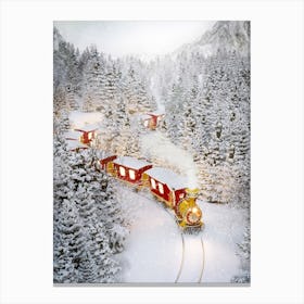 Santa'S Train Canvas Print