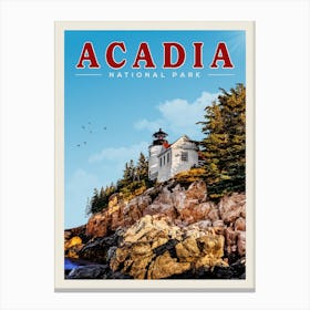 Acadia Travel Poster Canvas Print