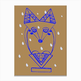 Wolf In The Snow 1 Canvas Print