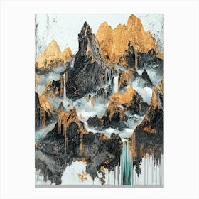 Andes Horizons Golden Serenity Canvas Print