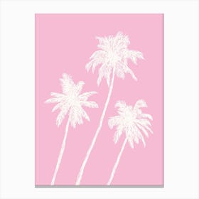 Palm Trees Pink Canvas Print