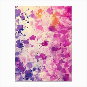 Watercolor Splatter Background Canvas Print