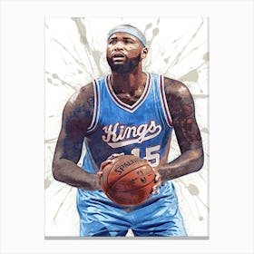 Demarcus Cousins Sacramento Kings Canvas Print