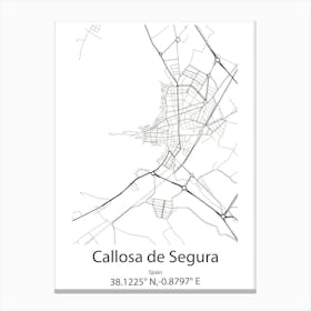 Callosa De Segura,Spain Minimalist Map Leinwandbilder