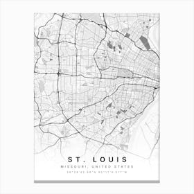 St Louis Missouri USA White Map Leinwandbilder