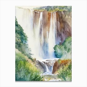 Alamere Falls, United States Water Colour  (1) Canvas Print