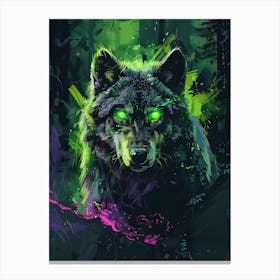 Wolf In The Jungle 7 Canvas Print