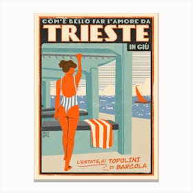 Trieste Travel Poster Canvas Print