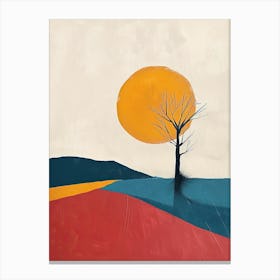 Tree In A Field Canvas Print