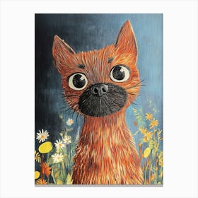 Cat In The Meadow Canvas Print