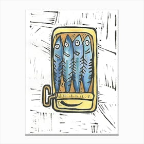 Sardines In A Tin Canvas Print